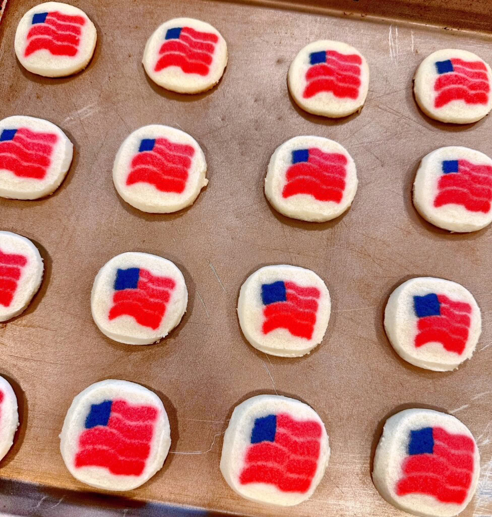 Sugar Cookies on a baking sheet.