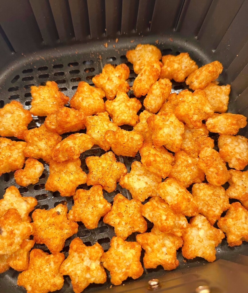 Air fried star tater tots.