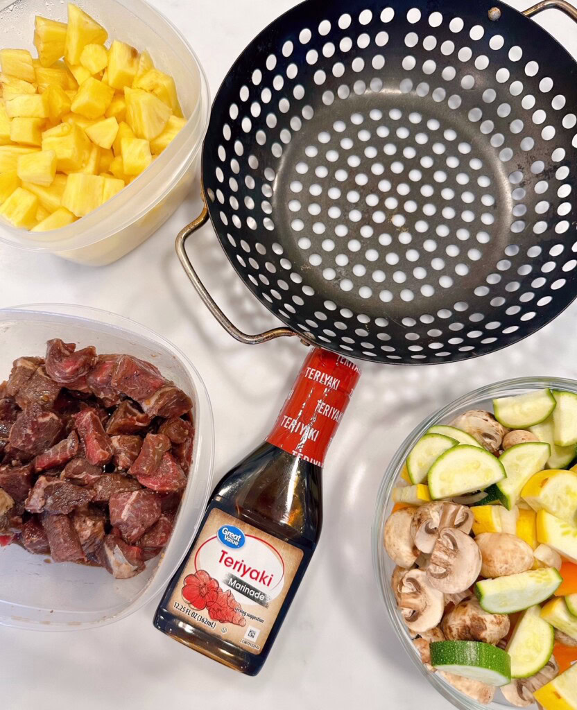 Ingredients for Teriyaki Steak Stir-Fry.