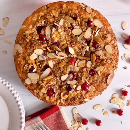 Cranberry Almond Orange Coffee Cake with Bisquick.