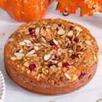 Close-up photo of Cranberry Almond Orange Coffee Cake.