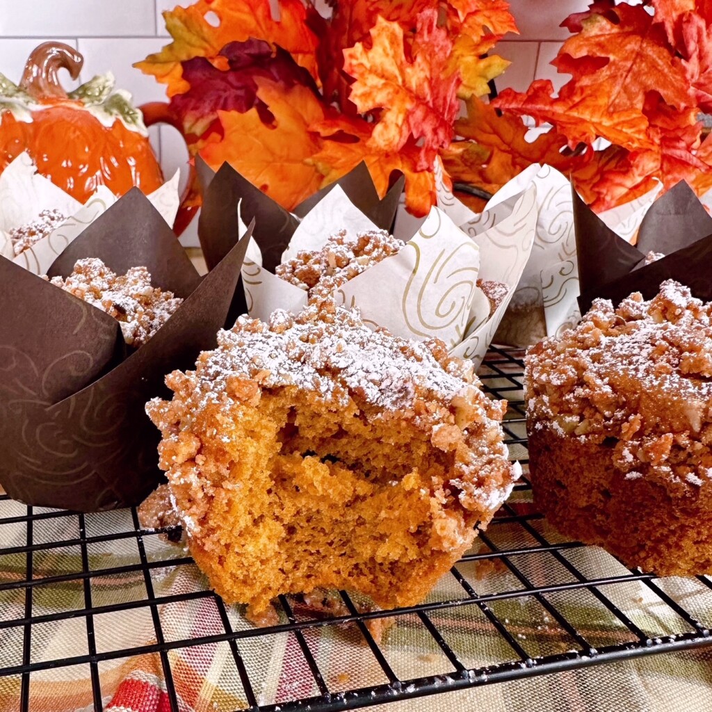 Pumpkin Ginger Muffins ready to eat.